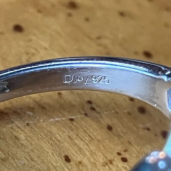 Natural Connemara Marble Sterling Silver Claddagh Ring - Picture 6 of 9